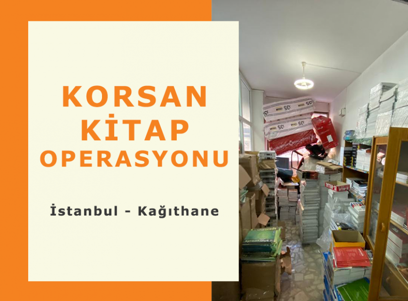 Kağıthane İlçesinde Korsan Kitap Operasyonu